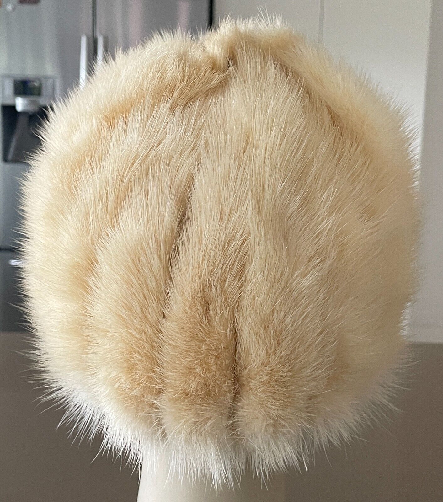 Vintage DELICE DOUBLE BAY Cream Fur Hat One Size Australia Winter Cap HandMade