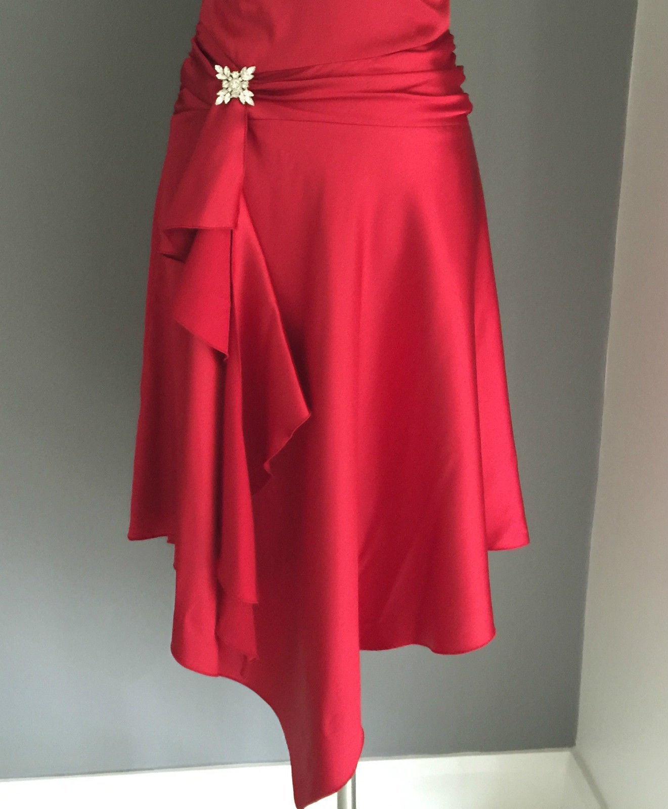 PURPLE PATCH by MR K Halter Neck Dress Burgundy Satin Sizes 8 10 12