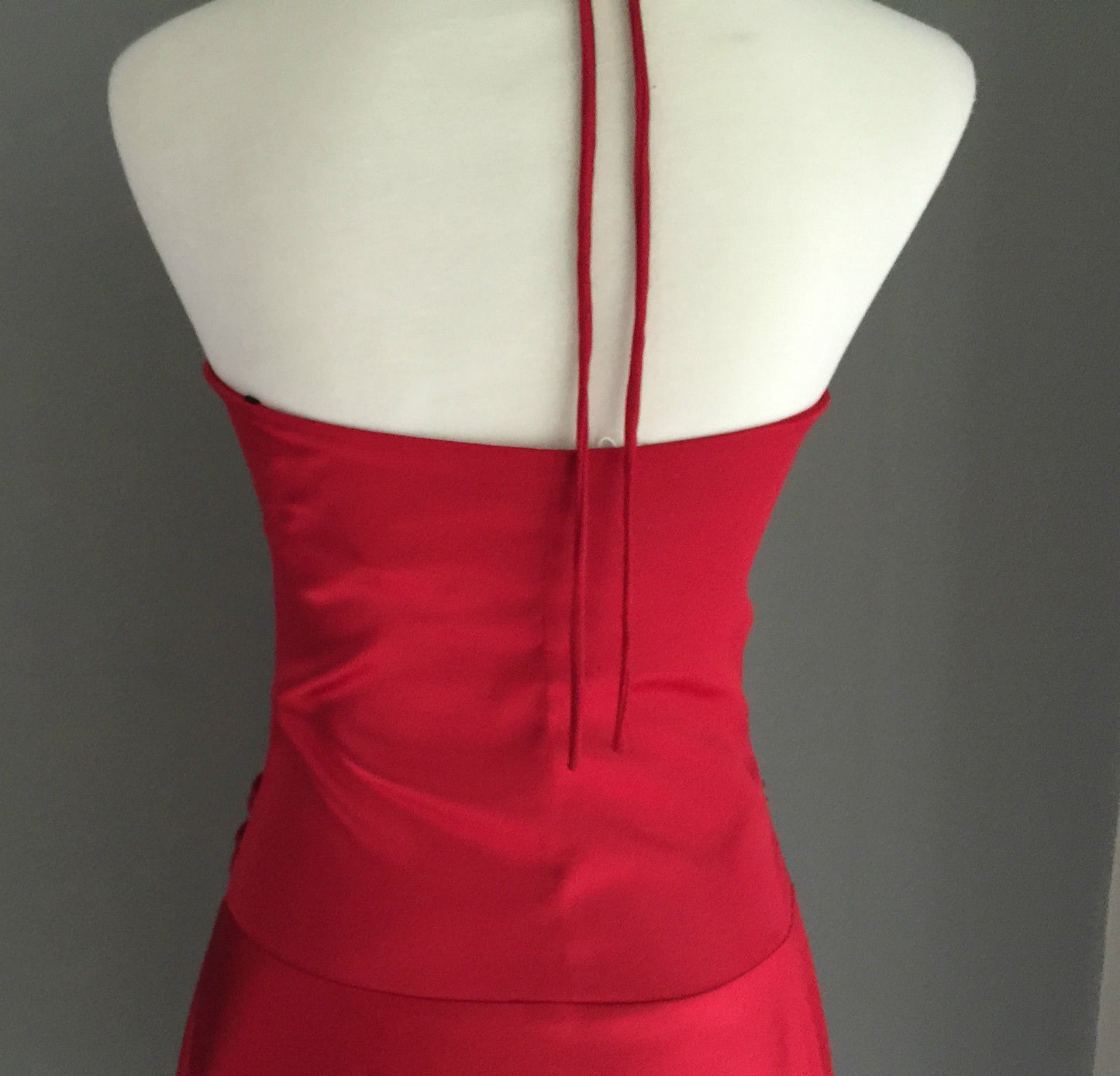PURPLE PATCH by MR K Halter Neck Dress Burgundy Satin Sizes 8 10 12