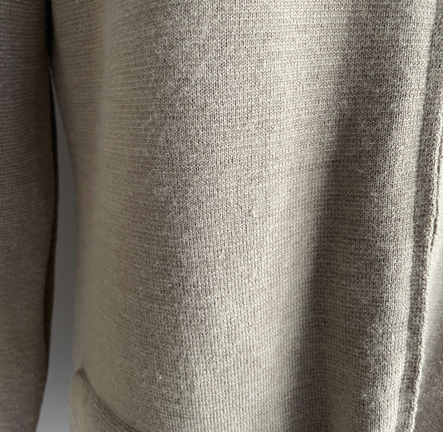 BLUE ILLUSION Coatigan Light Taupe Size XL Long Sleeve Ruffle Collar Zip Front