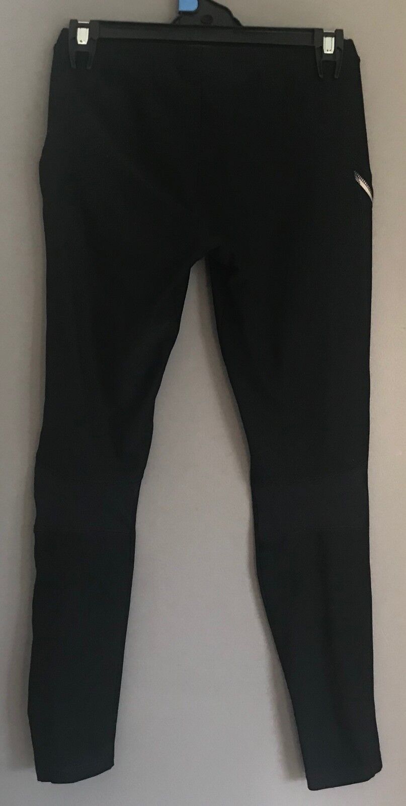 RUNNING BARE Black Tights 7/8 Length Activewear Long Pants Gym Size 12