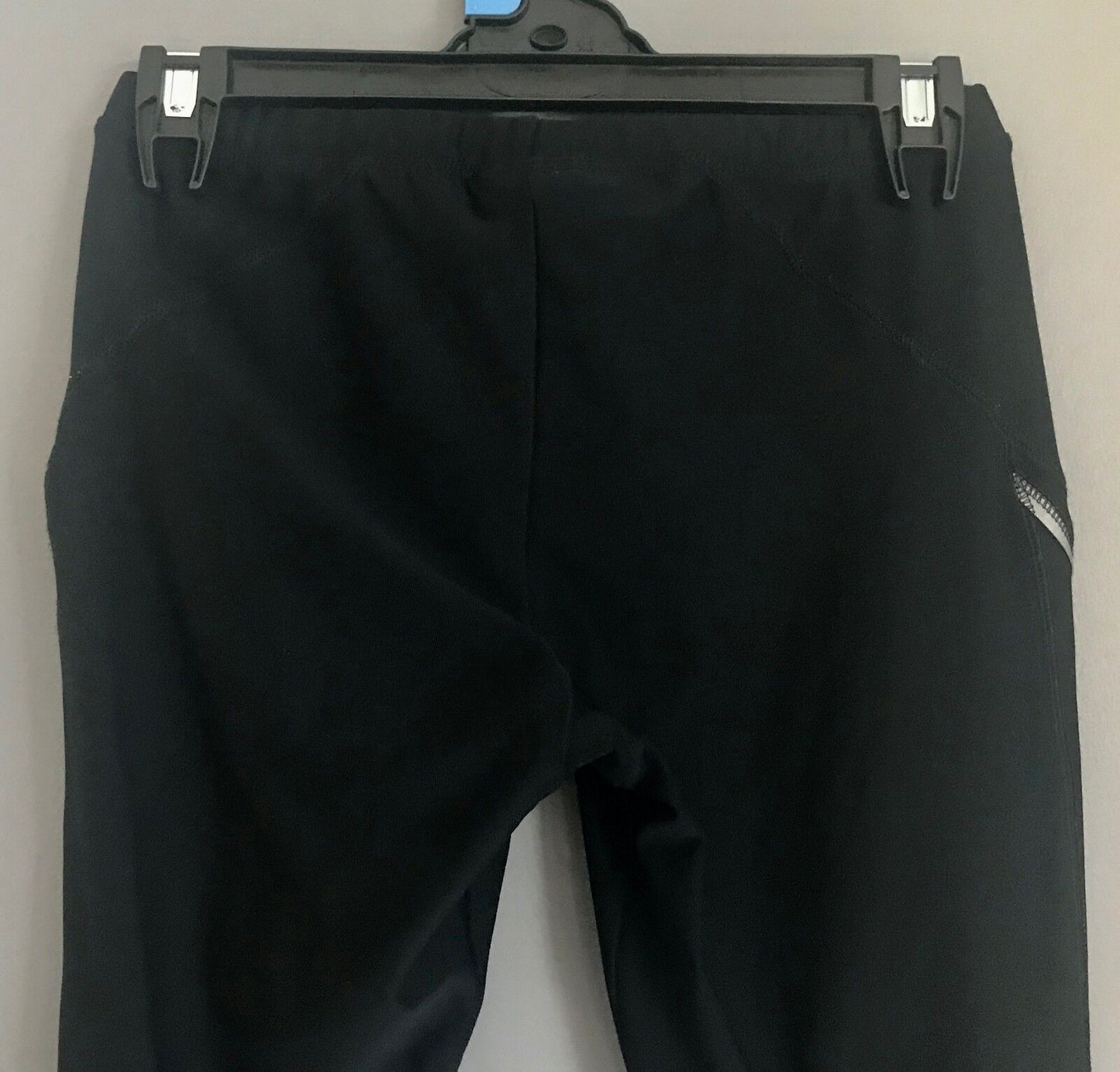 RUNNING BARE Black Tights 7/8 Length Activewear Long Pants Gym Size 12
