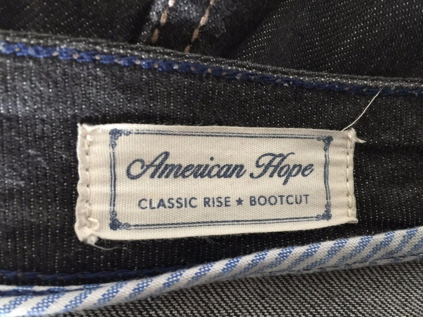 TOMMY HILFIGER Denim Jeans Black Classic Rise Boot Leg Denim Ladies Size 16