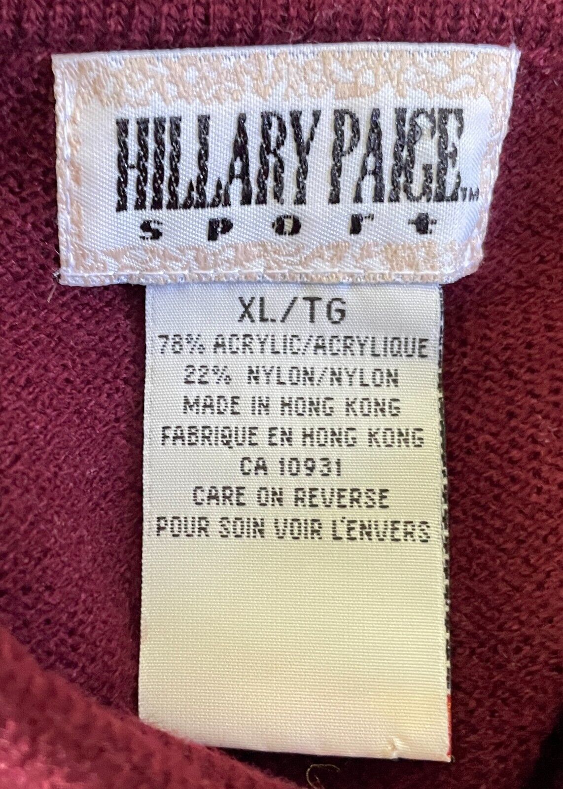 HILLARY PAIGE SPORT Aubergine Black Floral Embroidery Cardigan Size XL 14 Beaded