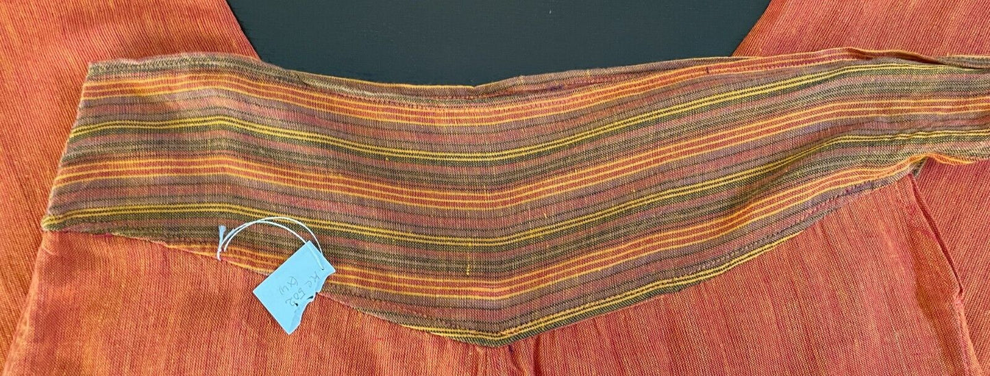 TIBET HOUSE Cotton Pants Orange Bootleg Lightweight Side Tie Sz XL 12 NEW Hippie