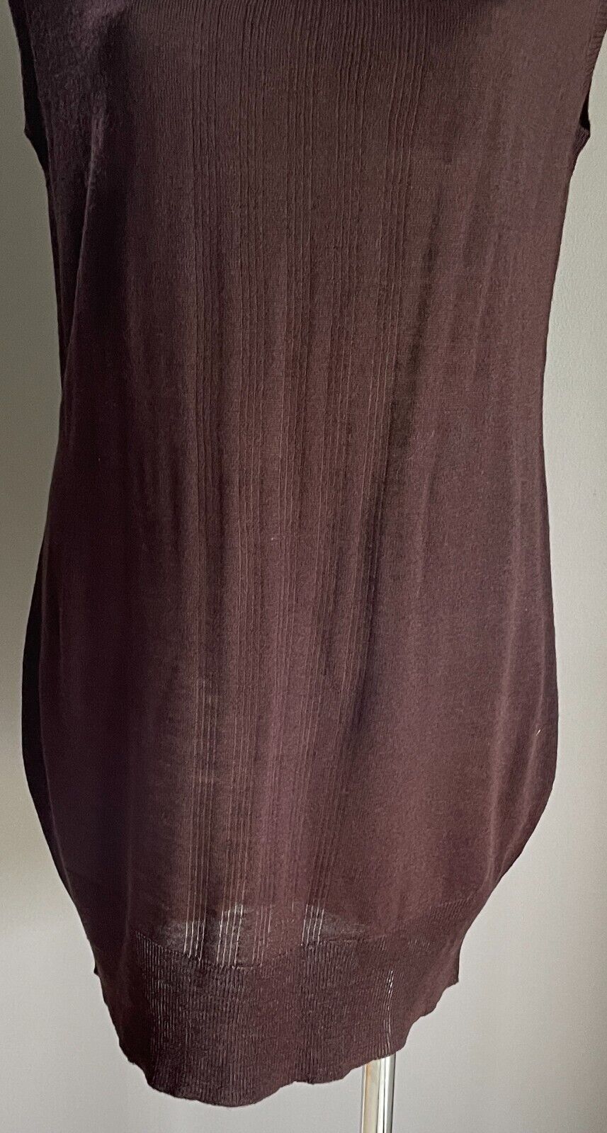 SUITE 62 BOUTIQUE Raina Fine Knit Tunic Espresso Brown Sleeveless Size XL 12 NEW
