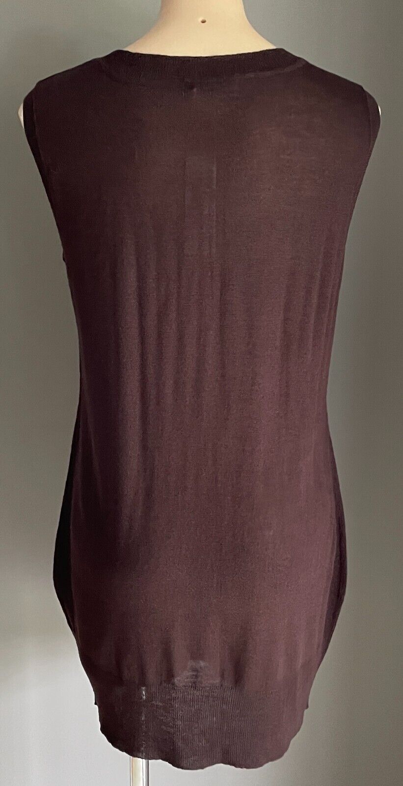 SUITE 62 BOUTIQUE Raina Fine Knit Tunic Espresso Brown Sleeveless Size XL 12 NEW