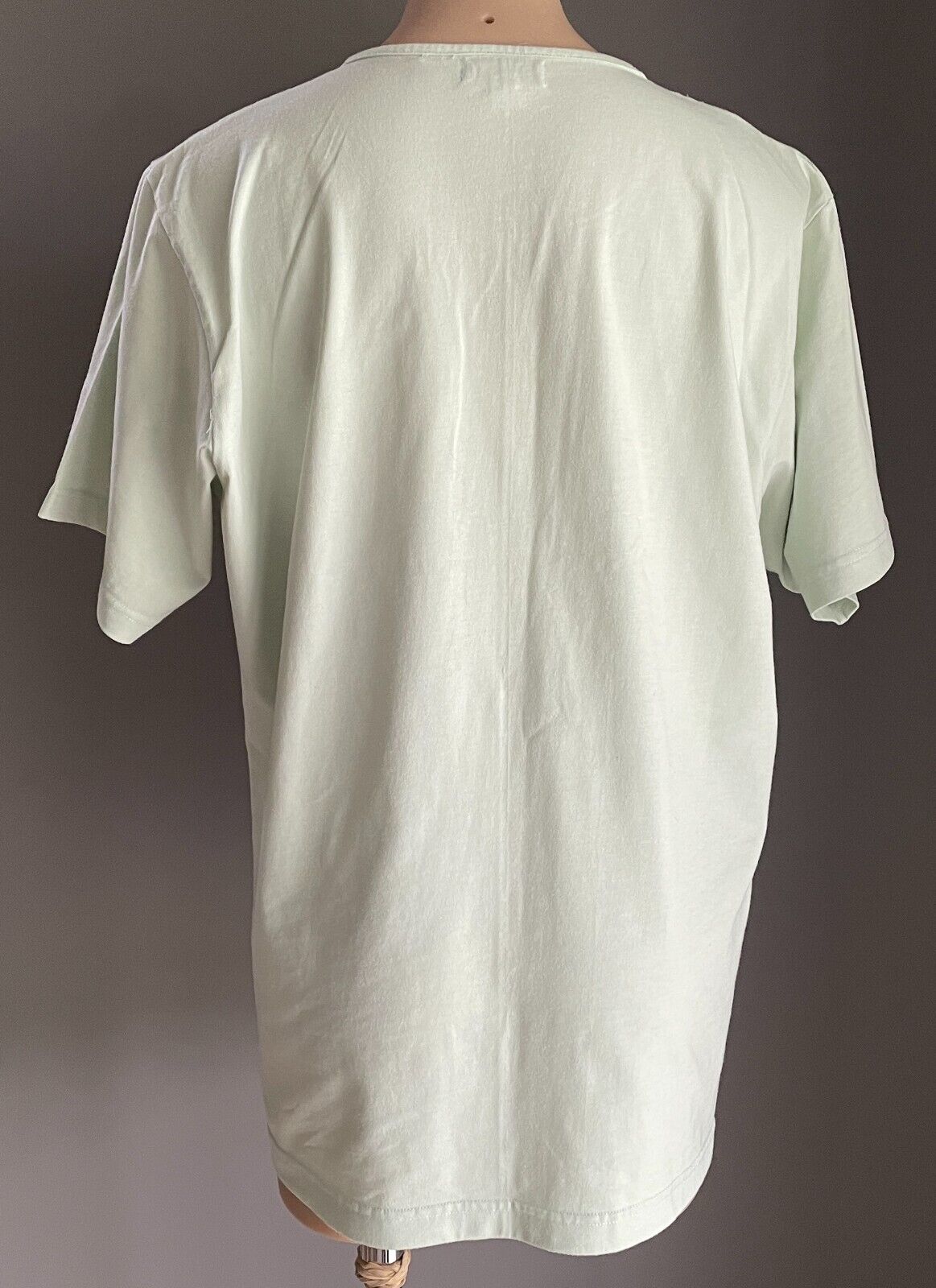 STOP OVER LIFESTYLE Top Green Print Short Sleeve T-Shirt Tee Size XL Retro
