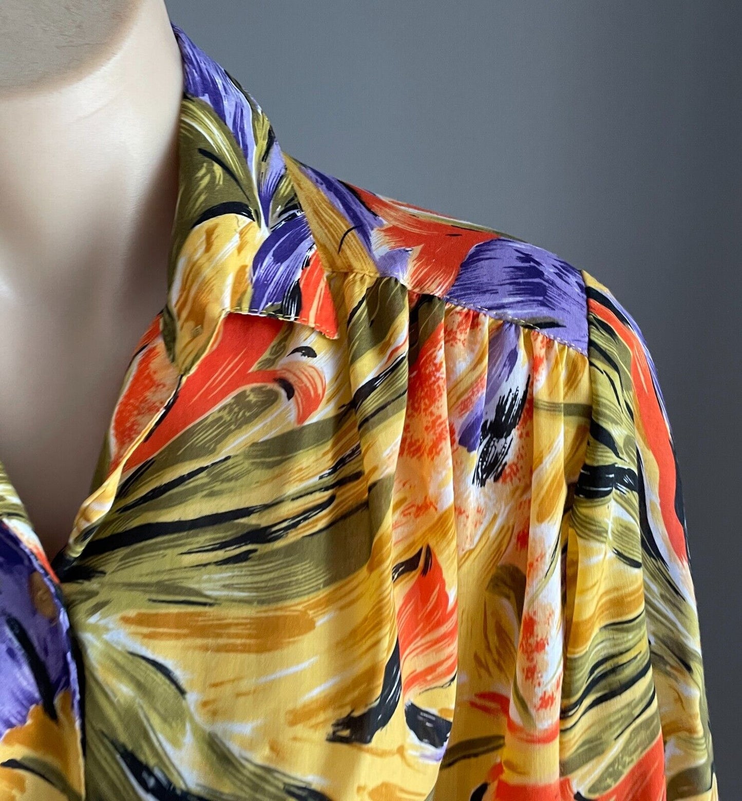 EXCEPTIONAL Top Multicoloured Floral Print Button Front Blouse Plus Size 20