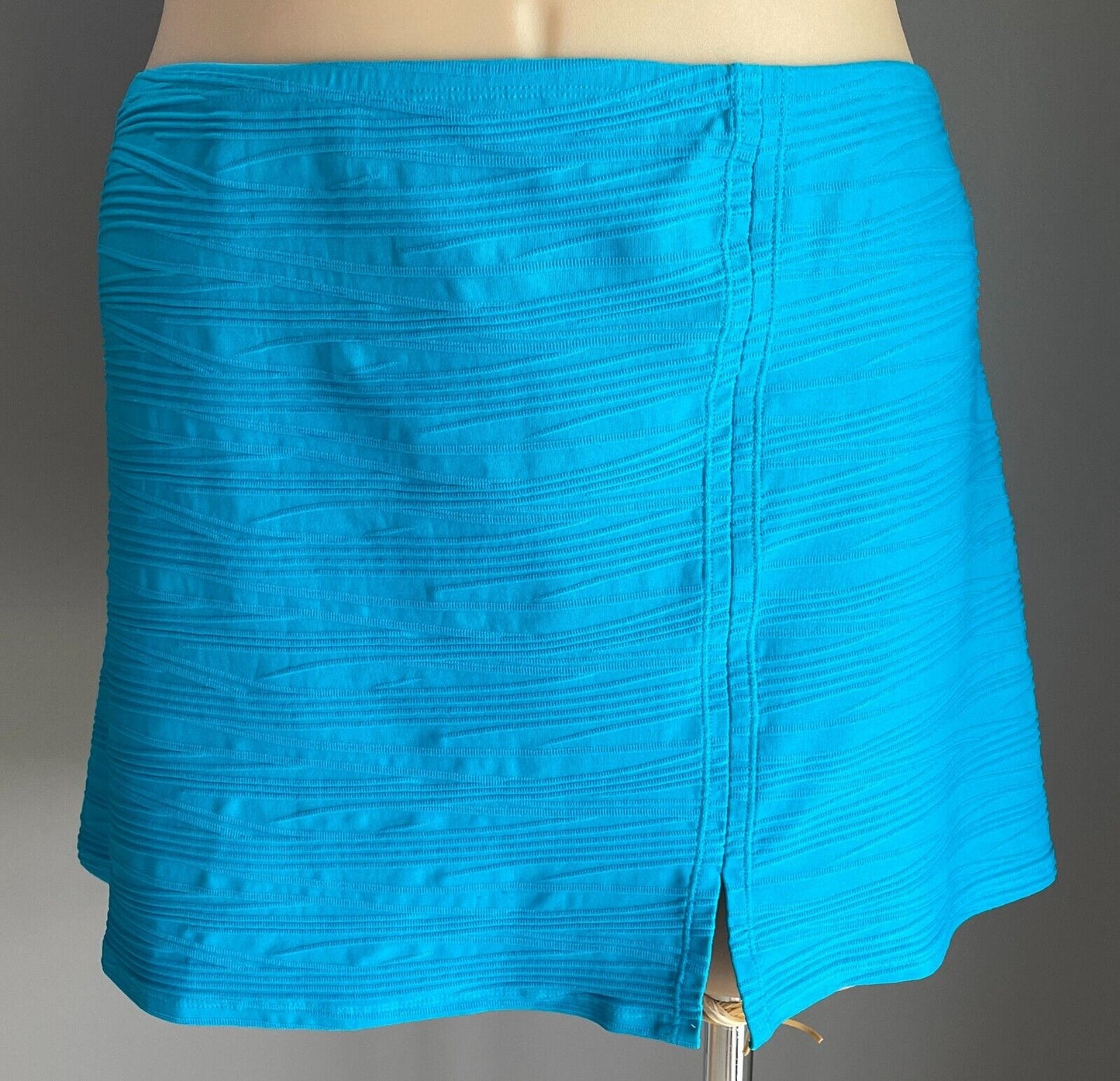 VICTORIA HILL Mini Skirt Bright Blue Elastic Waist A-Line Size 20 - Tennis