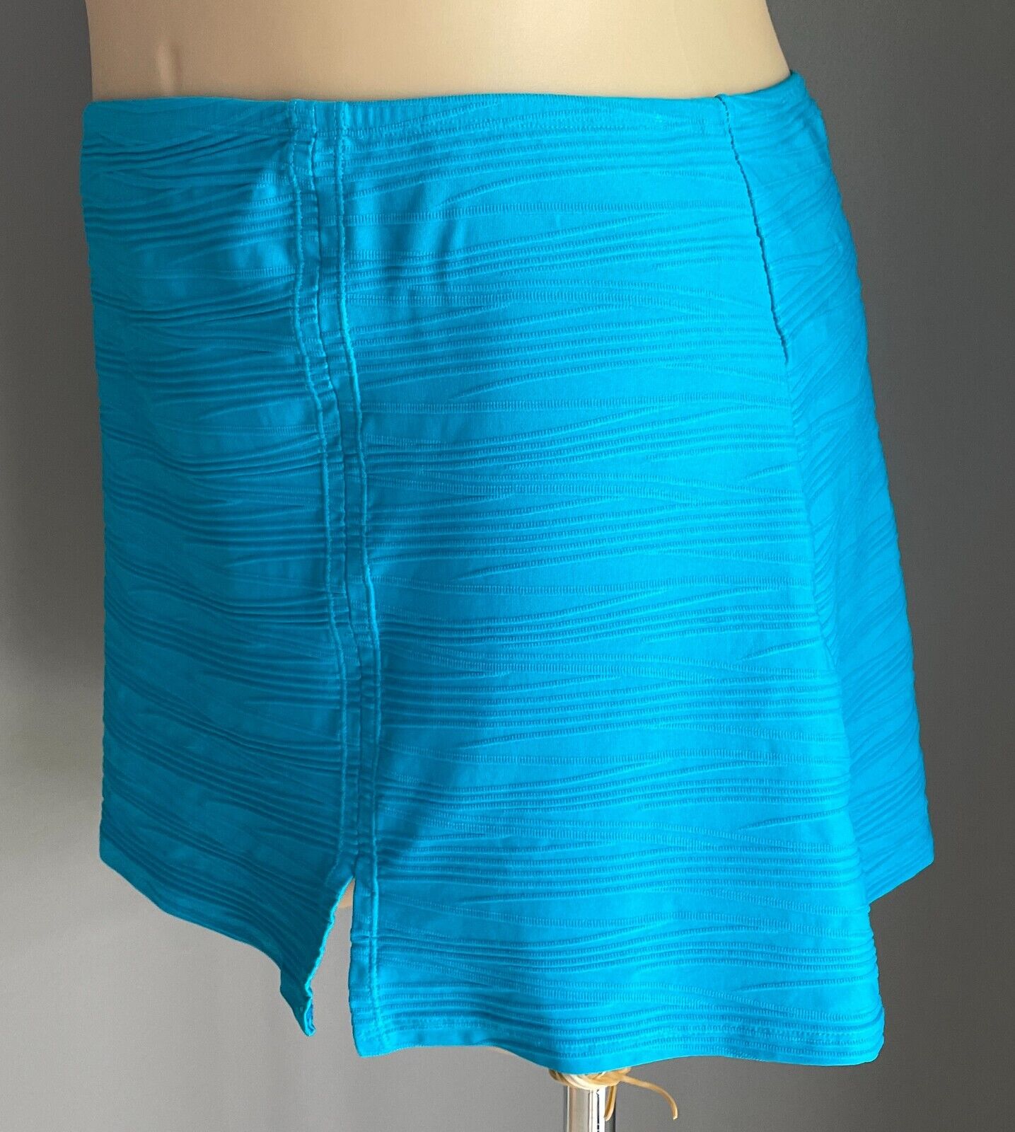 VICTORIA HILL Mini Skirt Bright Blue Elastic Waist A-Line Size 20 - Tennis