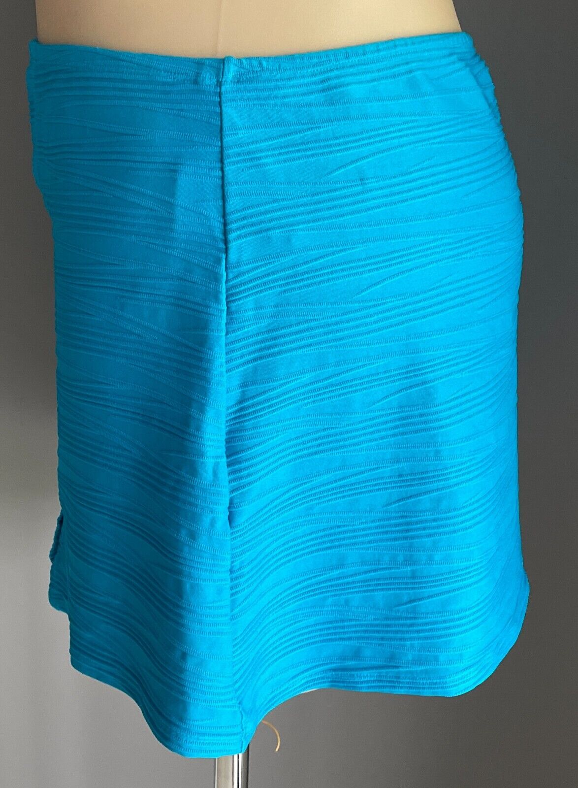 VICTORIA HILL Mini Skirt Bright Blue Elastic Waist A-Line Size 20 - Tennis