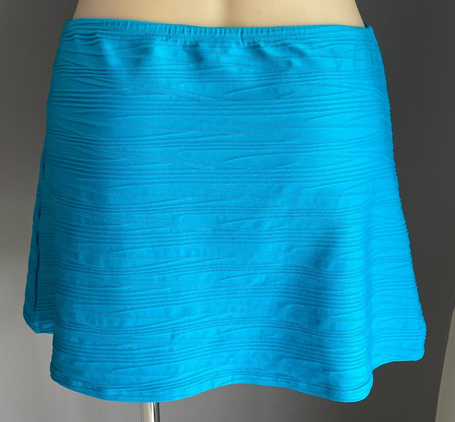 VICTORIA HILL Mini Skirt Bright Blue Elastic Waist A-Line Size 20 - Tennis