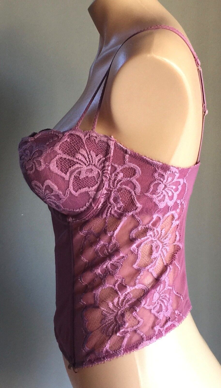 LA SENZA Bustier Dusty Pink Corset  Ladies Size L To Fit 34 D 36 C 38 B NEW