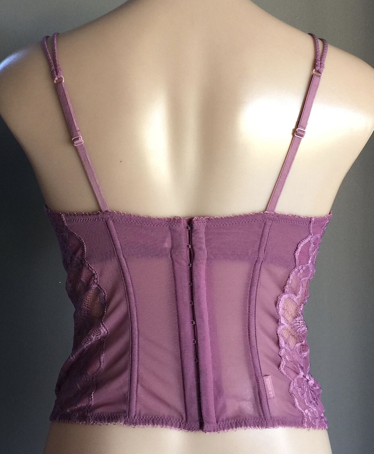 LA SENZA Bustier Dusty Pink Corset  Ladies Size L To Fit 34 D 36 C 38 B NEW