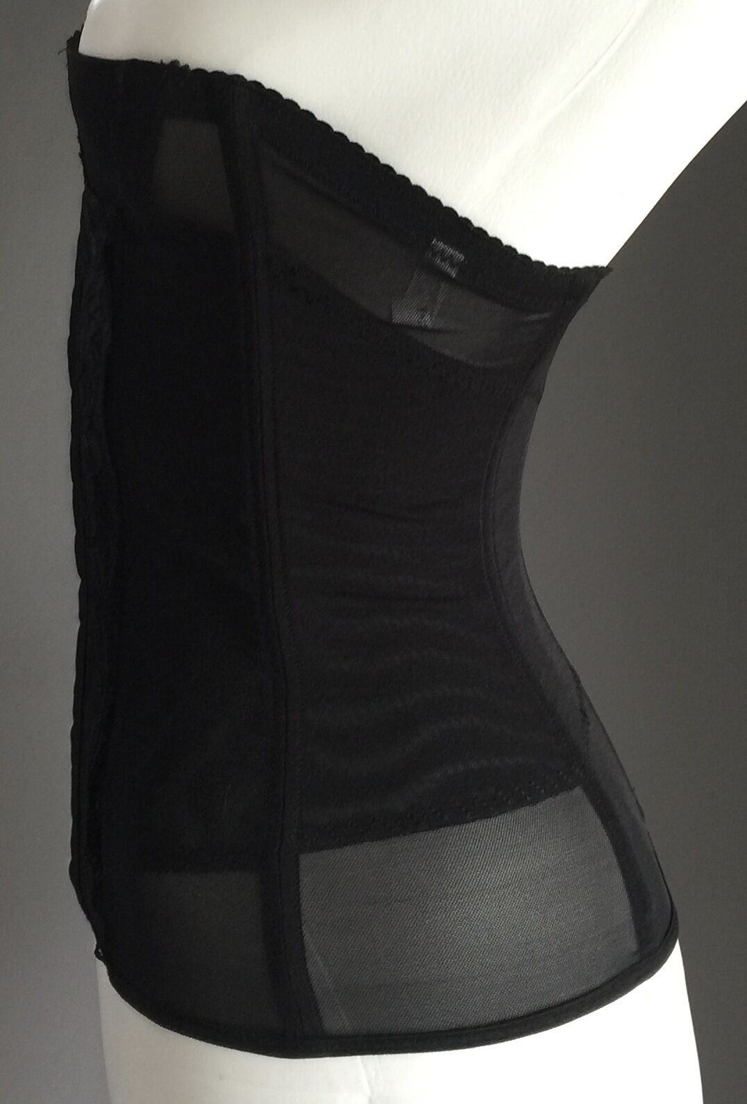 CINCHER Corset Bustier Black Stretch Under Bust Waist Shaper Sz L 8 10 NEW Sexy