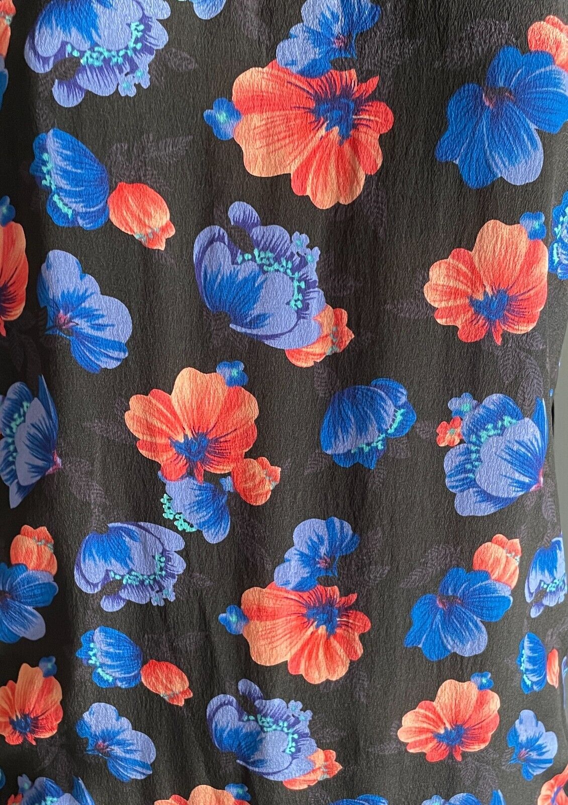JEANSWEST Knit Sweater Black Long Sleeve Floral Print Fabric At Front Size M 10