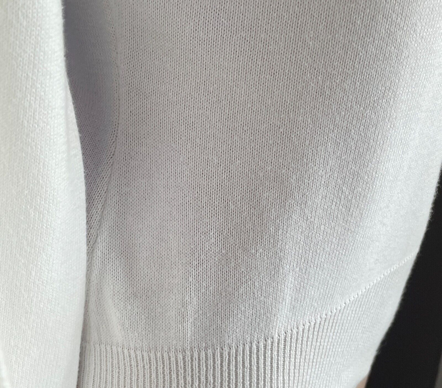 RALPH LAUREN White Jumper Sweater Long Sleeve Size L Lightweight Cotton Vintage