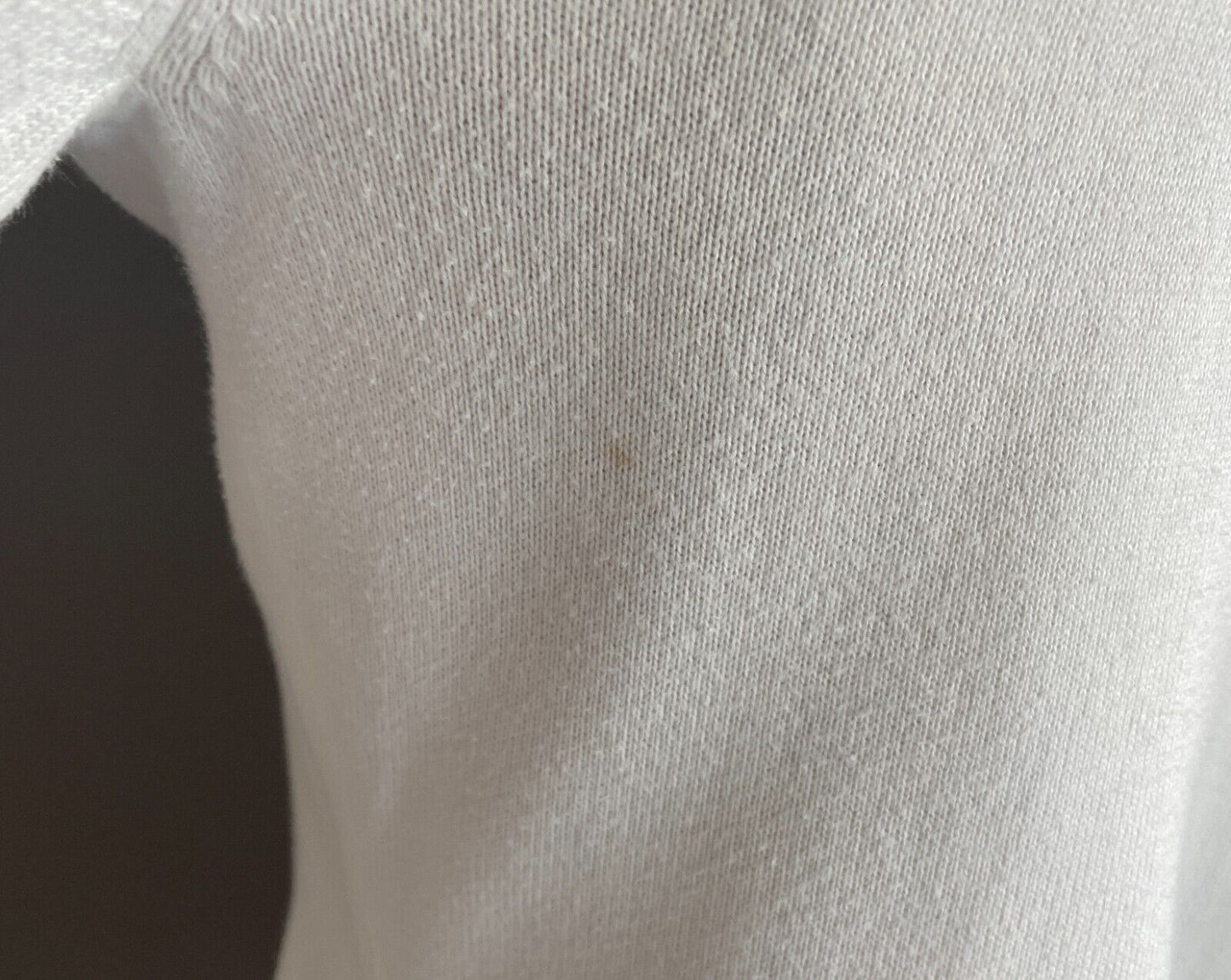 RALPH LAUREN White Jumper Sweater Long Sleeve Size L Lightweight Cotton Vintage
