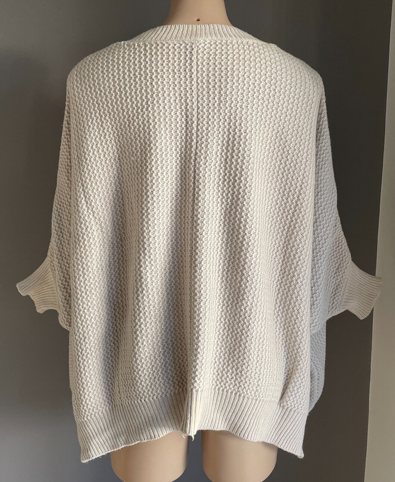 WITCHERY Jumper Chunky Knit Beige Dolman Sleeve Relaxed Fit Sweater Sz S M 10 12
