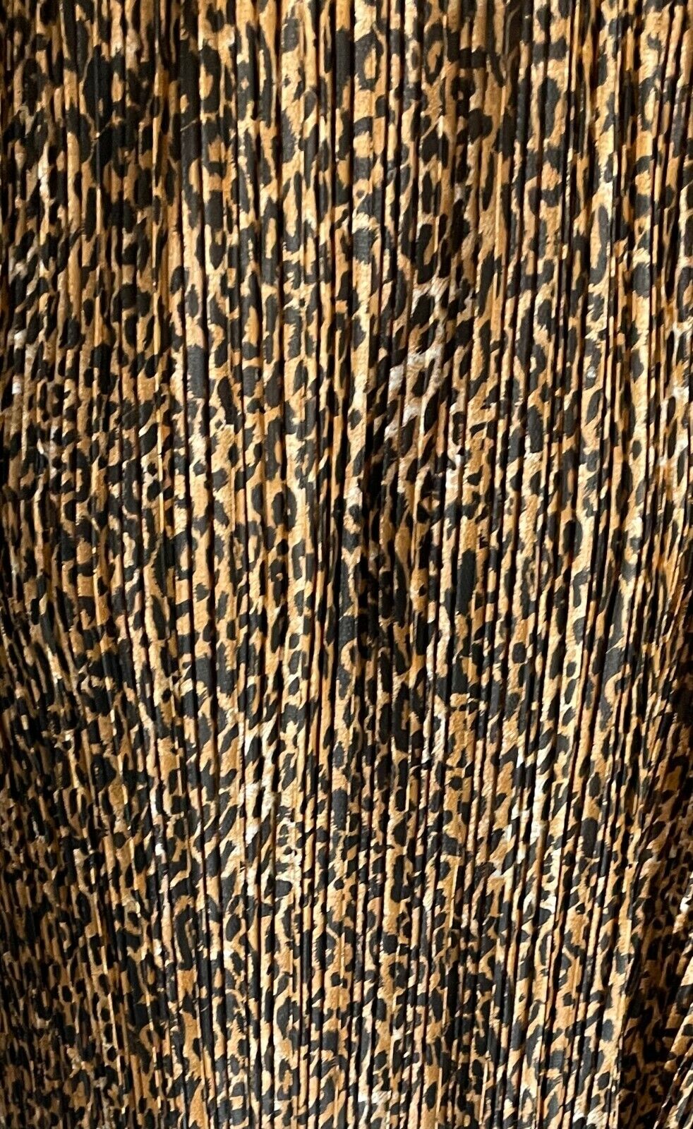 ICE FASHION Mini Dress Brown Black Leopard Micro Pleat One Shoulder Size M 10