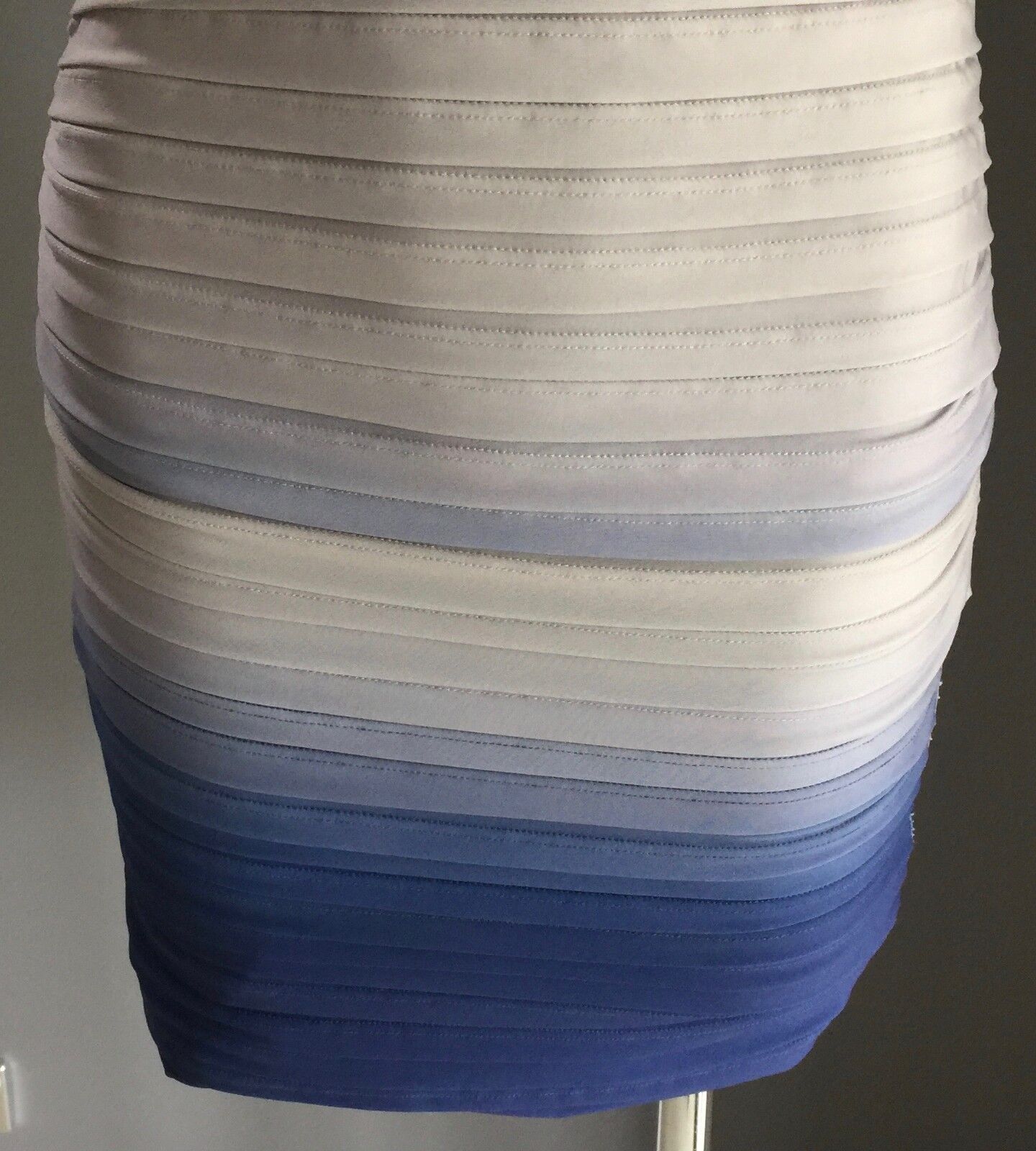 KOOKAI MINI Strapless Dress Bodycon Grey & Blue Ombre Ladies Size 2 AU 10