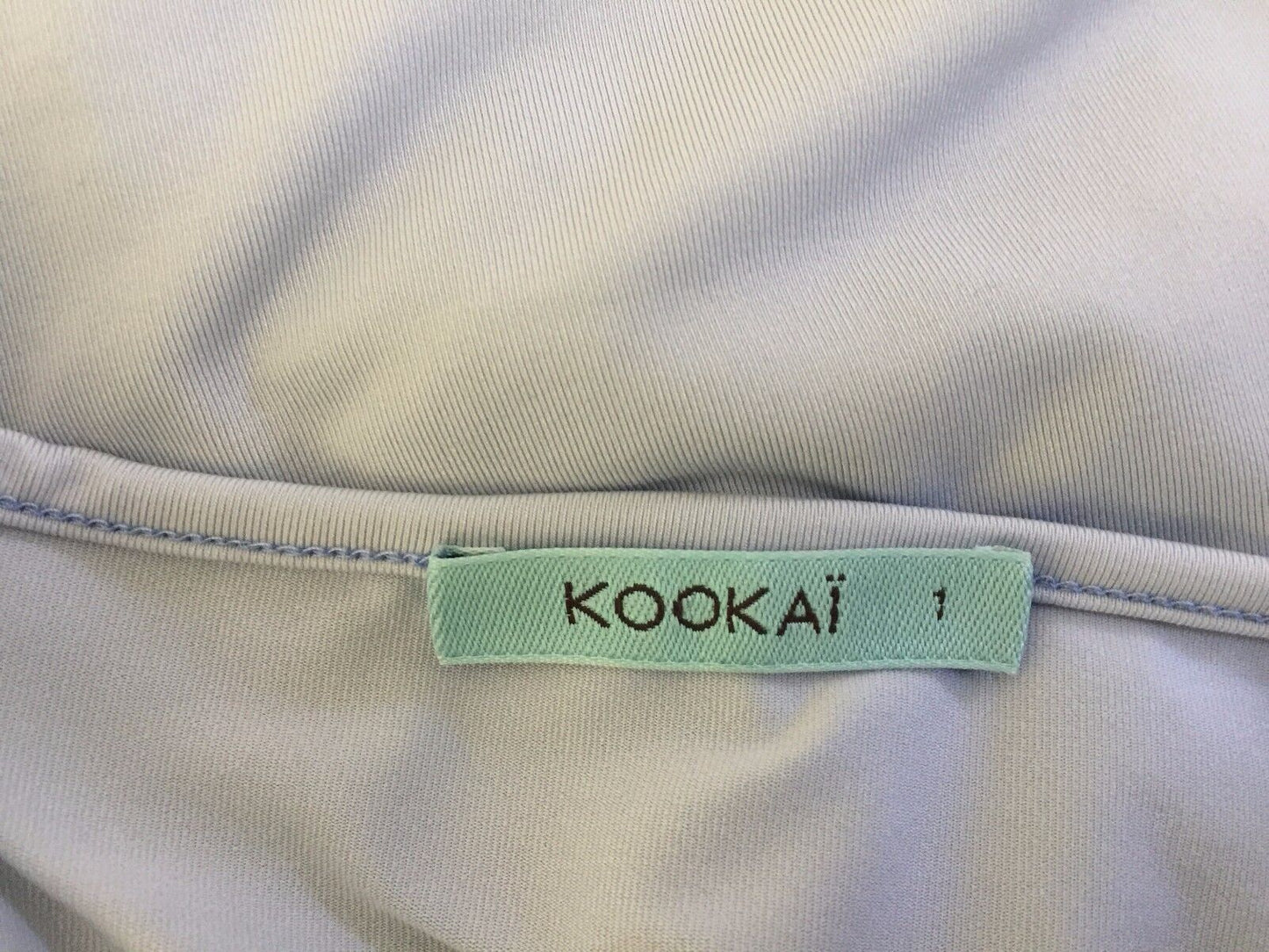 KOOKAI Camisole Top Ice Blue Stretch Sleeveless Singlet Ladies Size 1 AU  10