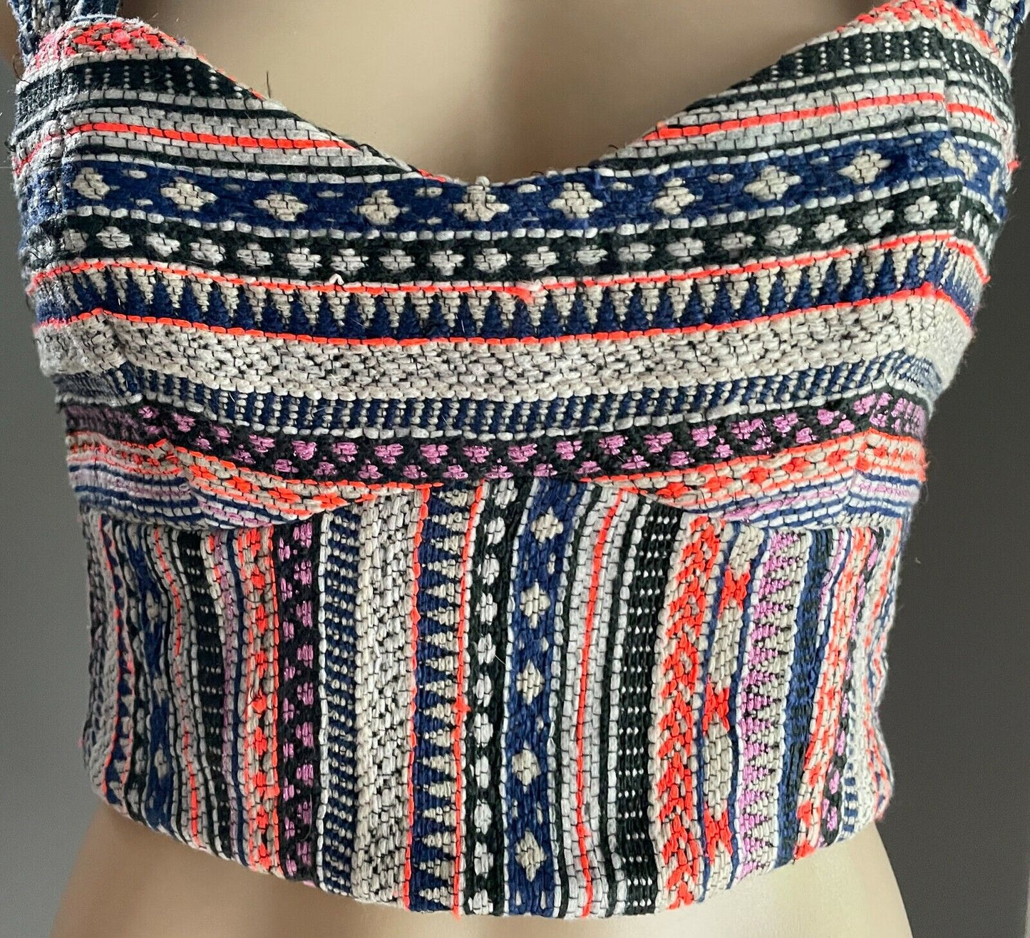 KOOKAI "Resort" Thick Crop Top Bustier Size 38 AU 10 MultiColoured & Print NEW