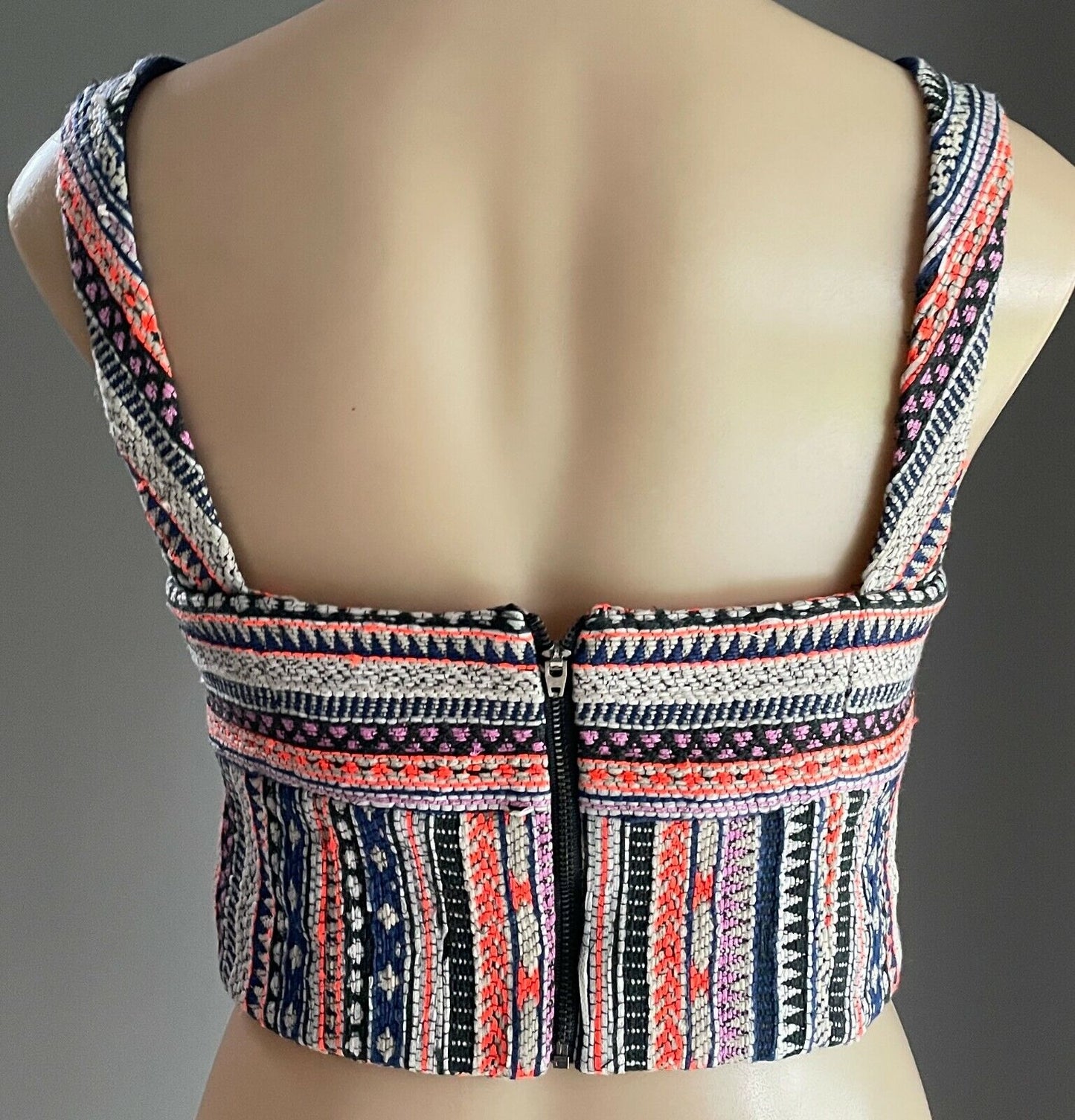 KOOKAI "Resort" Thick Crop Top Bustier Size 38 AU 10 MultiColoured & Print NEW