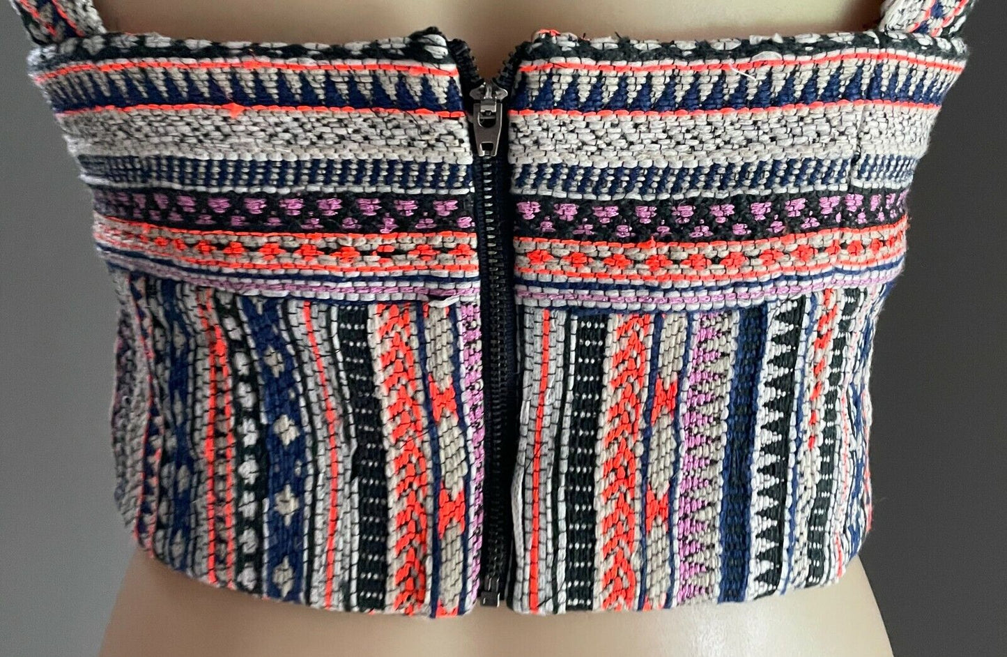 KOOKAI "Resort" Thick Crop Top Bustier Size 38 AU 10 MultiColoured & Print NEW