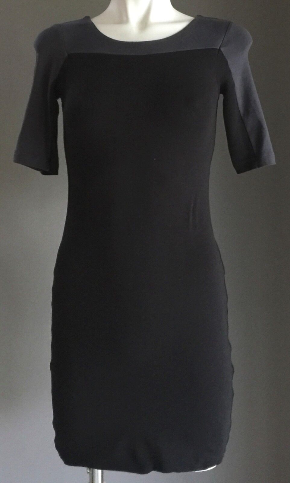 KOOKAI Bodycon Dress Grey & Black Stretch Ladies Size 1 AU 8 Stunning
