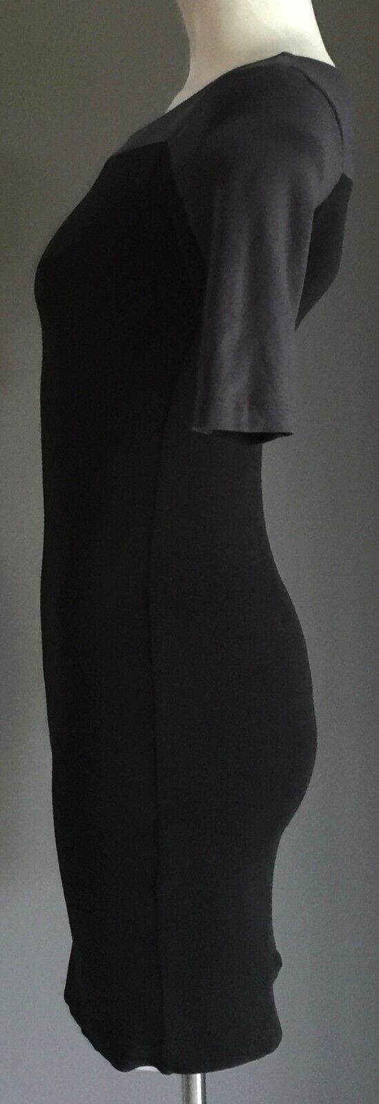 KOOKAI Bodycon Dress Grey & Black Stretch Ladies Size 1 AU 8 Stunning