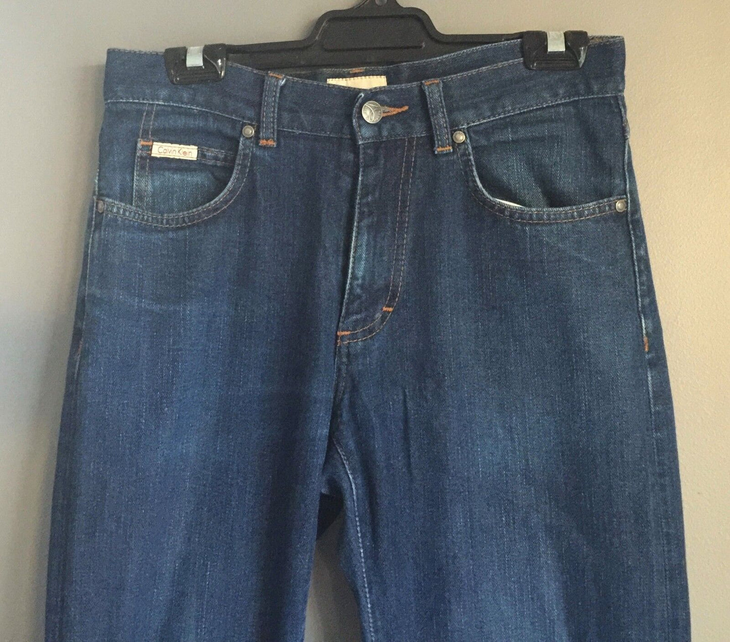 CALVIN KLEIN Jeans Blue Denim Straight Leg Ladies Size W 28 L 34 CMA082-D17-01-4