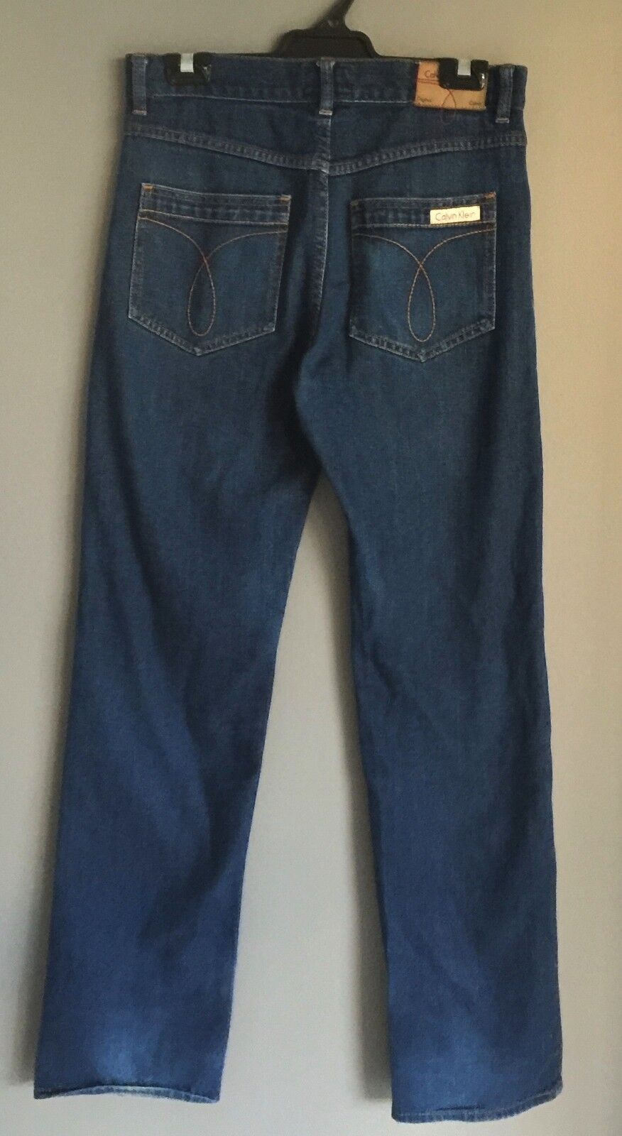 CALVIN KLEIN Jeans Blue Denim Straight Leg Ladies Size W 28 L 34 CMA082-D17-01-4