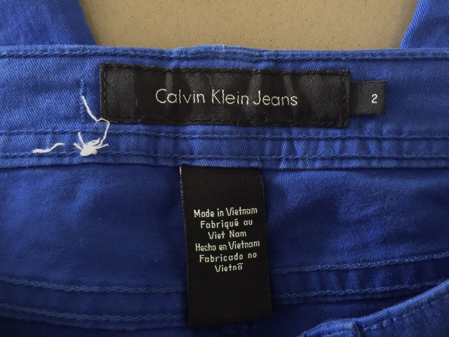 CALVIN KLEIN JEANS  Jeans Skinny Crop Cobalt Blue Denim Ladies Size 2  AU 8