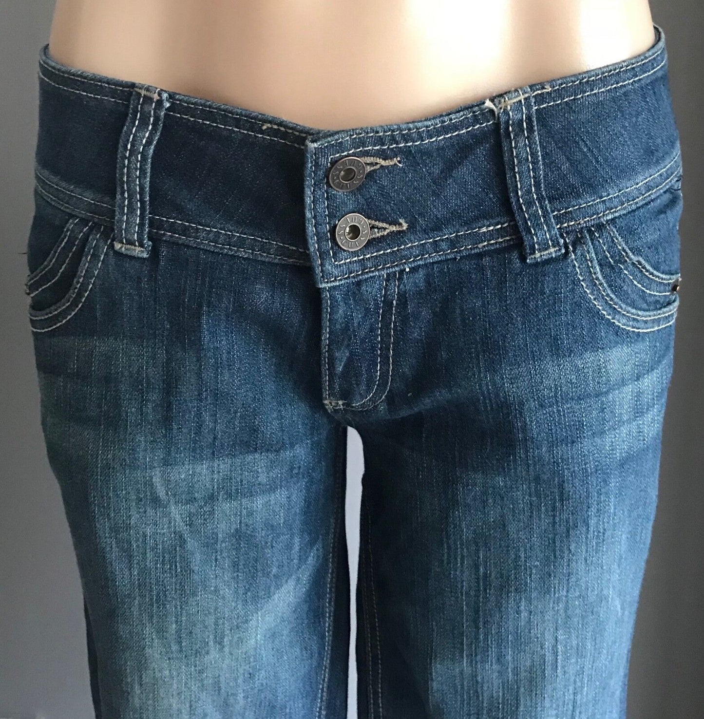 GUESS RIVIERA "Modele" Denim Jeans Dark Blue Bootleg Ladies Size 29