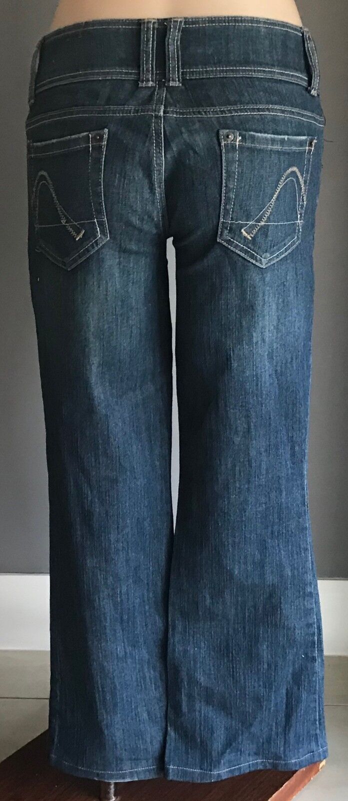 GUESS RIVIERA "Modele" Denim Jeans Dark Blue Bootleg Ladies Size 29