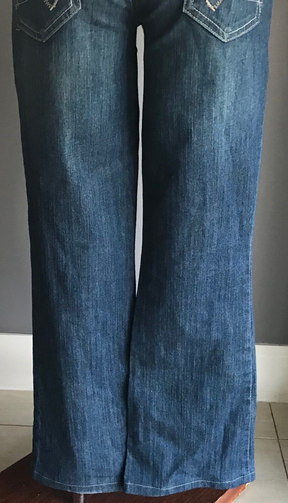 GUESS RIVIERA "Modele" Denim Jeans Dark Blue Bootleg Ladies Size 29
