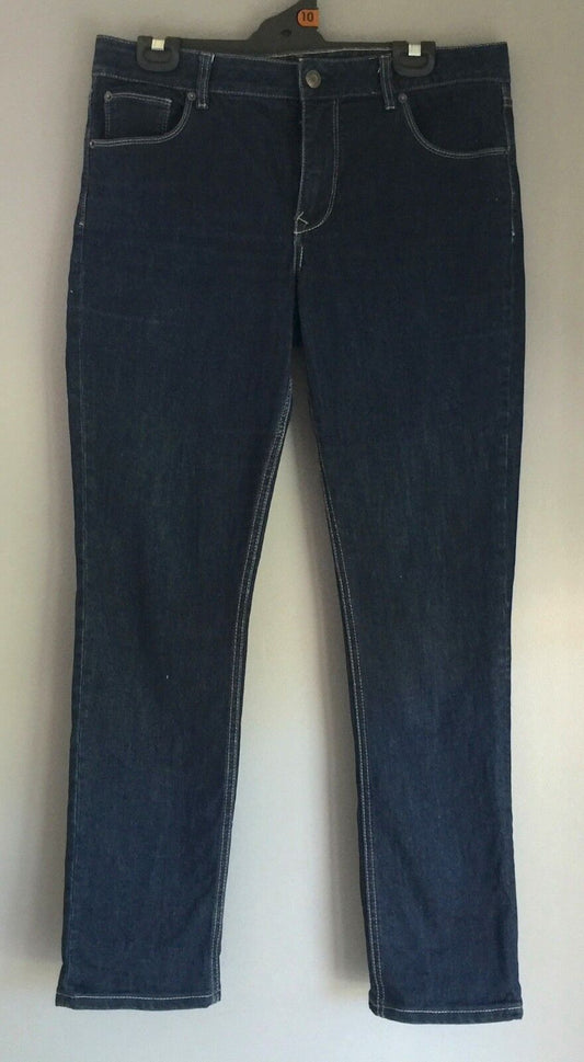 JEANSWEST "Tummy Trimmer" Size 14 Jeans  Slim Straight Dark Blue Denim Ladies