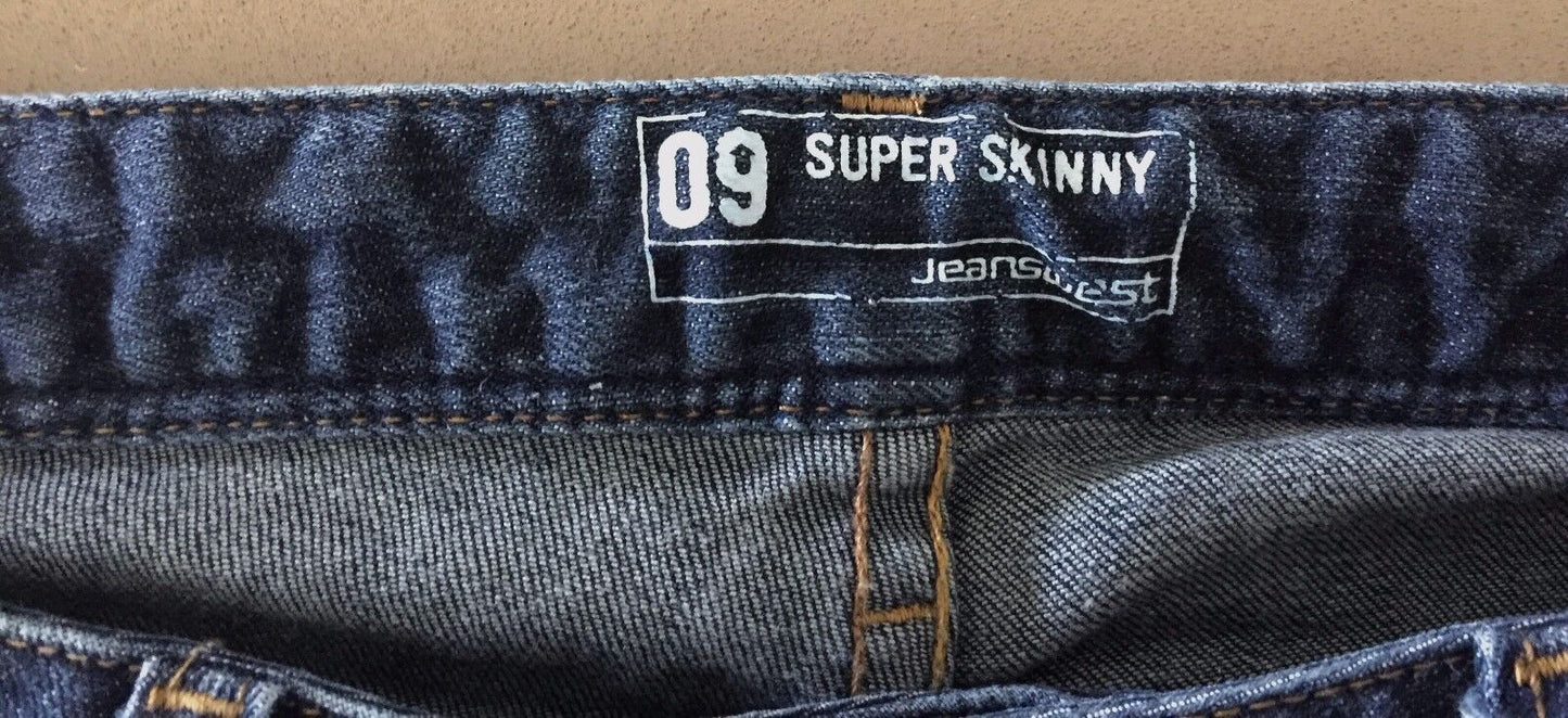 JEANSWEST Blue Denim Super Skinny Leg Low Rise Jeans Ladies Size 9