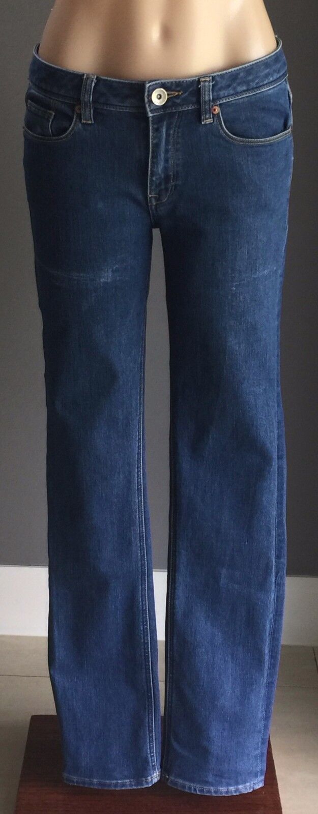 JEANSWEST Size 10 Jeans  Blue Denim Slim Straight Leg Hipster Mid Rise Ladies