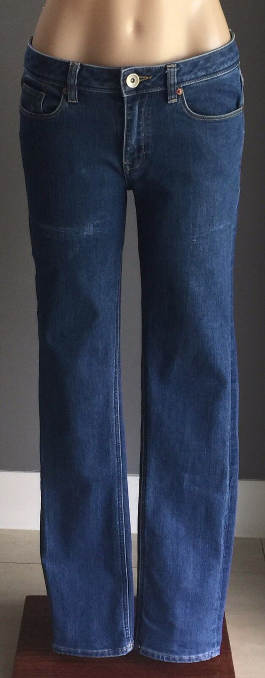 JEANSWEST Size 10 Jeans  Blue Denim Slim Straight Leg Hipster Mid Rise Ladies