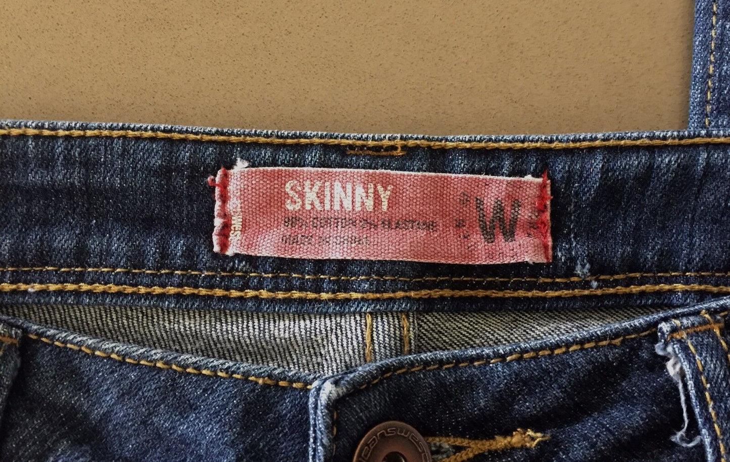 JEANSWEST Size 12 Jeans Skinny 5 Pocket Blue Denim Jeans Ladies Vintage