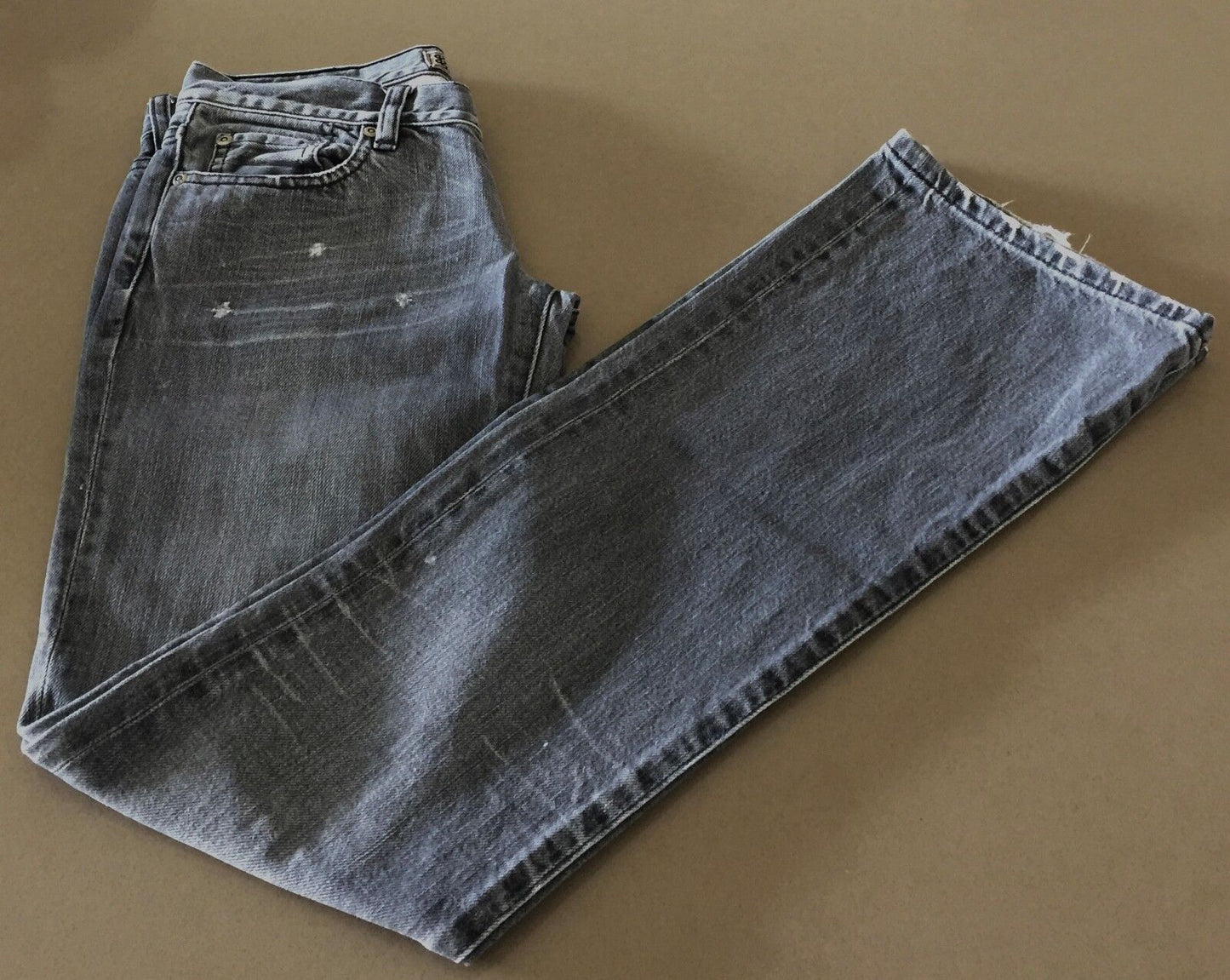 LEE "Lo Ryder Bootcut" Jeans Distressed Grey Wash Denim Ladies Size 7 5 Pocket