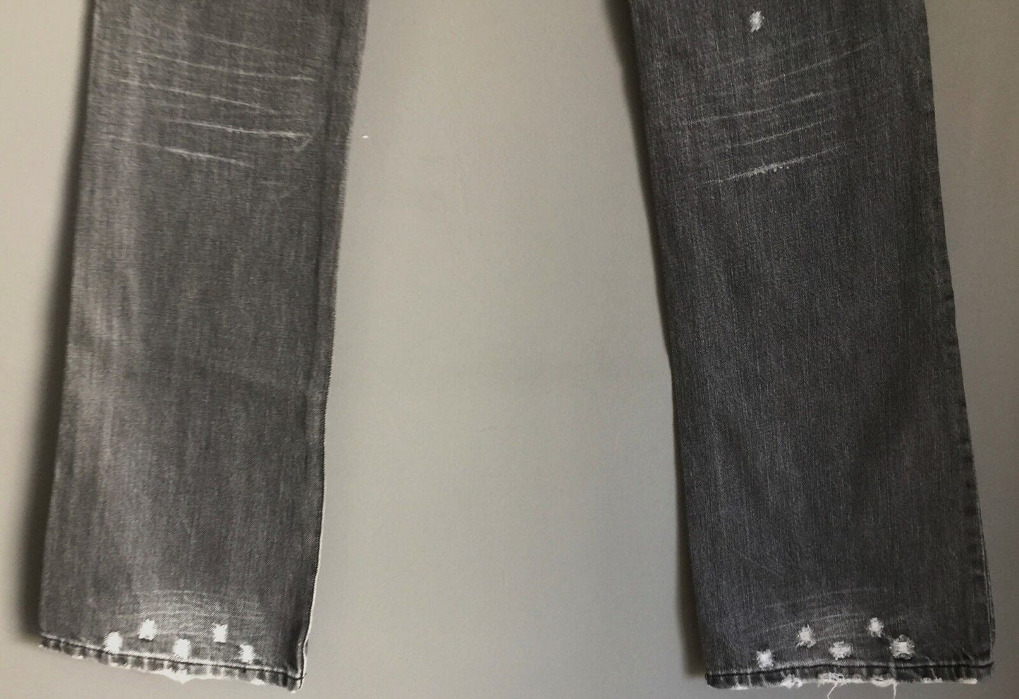LEE "Lo Ryder Bootcut" Jeans Distressed Grey Wash Denim Ladies Size 7 5 Pocket