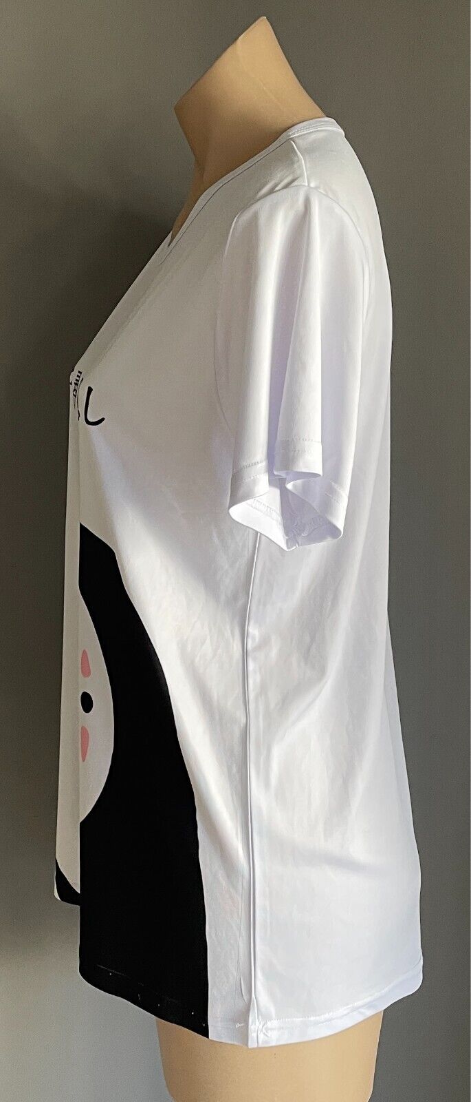No-Face Aesthetic Anime Print Spirited Away White T-Shirt Short Sleeves Size L
