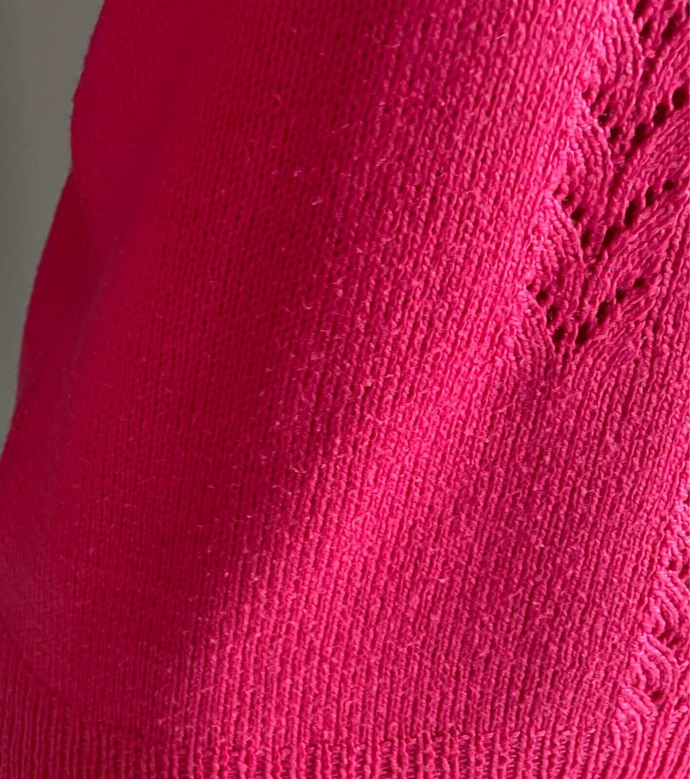 Pink Decorative Knit Stitch Jumper Long Sleeves Size 10 Roll Neck