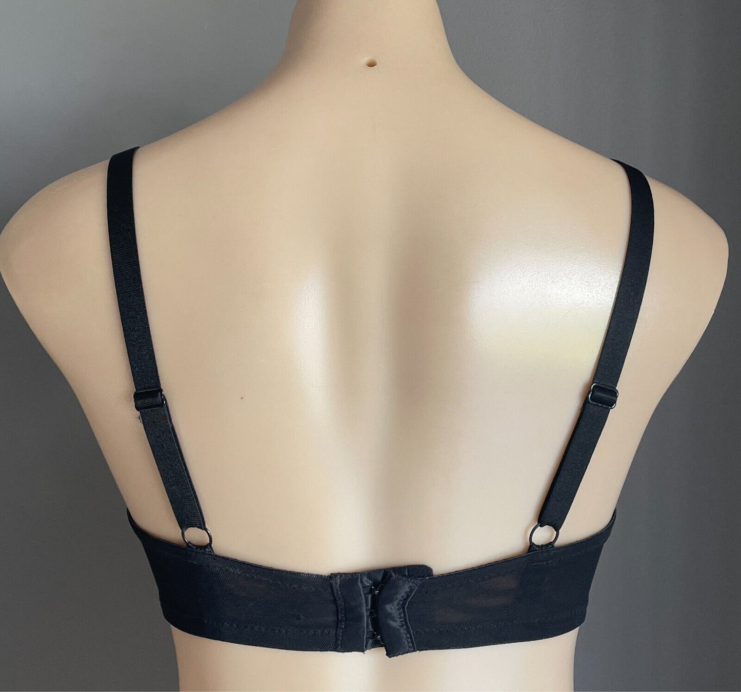 KAYSER Bra 10DD Colourful Floral Fabric Black Lace Trim Underwire Adjustable