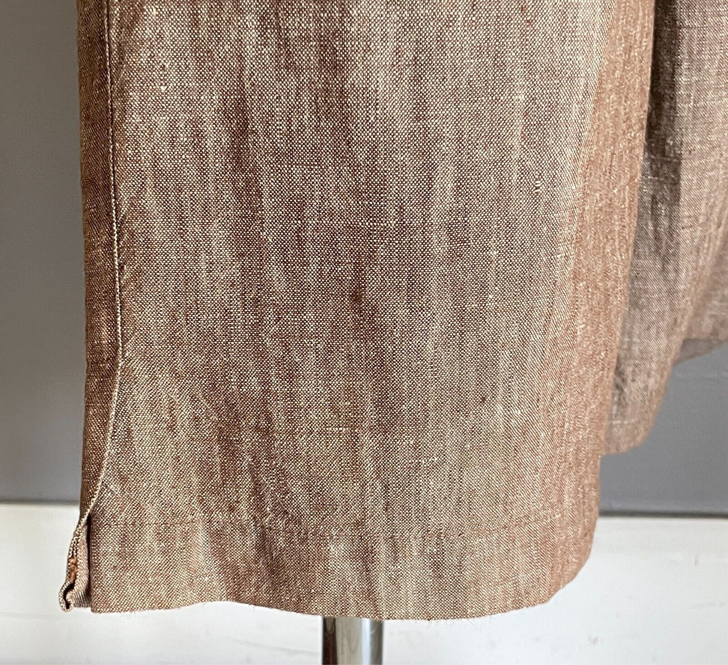 TARGET Brown Linen Cropped Length Pants Size 10 Classic and Chic