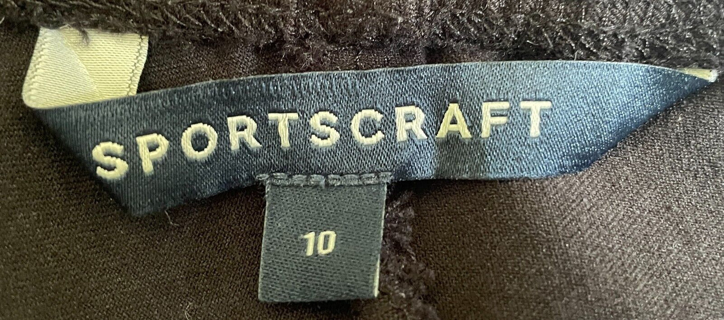 SPORTSCRAFT Pants Black Stretch Skinny Jeggings Size 10 Pull On Elastic Waist